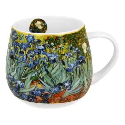 DekorStyle Porcelánový hrnek BARYLKA Van Gogh IRISES 430 ml modrý