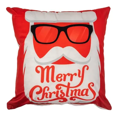 Tutumi Vánoční 3D povlak na polštář Merry Christmas Santa 45x45 cm bílý/červený