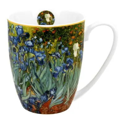 DekorStyle Porcelánový hrnek Van Gogh IRISES 350 ml modrý