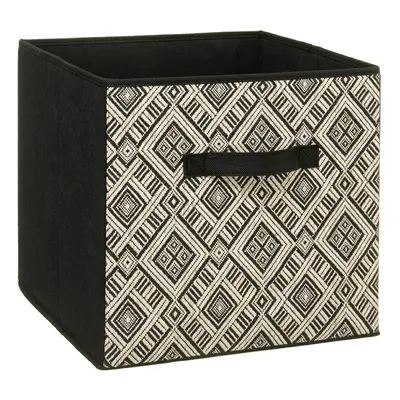 DekorStyle Úložný box Ethnique 31x31 cm černobílý