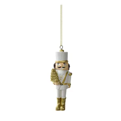 Mondex Since 1986 Vánoční závěsná figurka SANTA LILA 10,5 cm bílá/zlatá