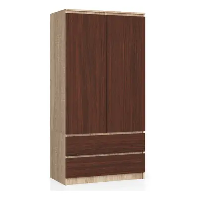 Ak furniture Šatní skříň Star 90 cm dub sonoma/wenge