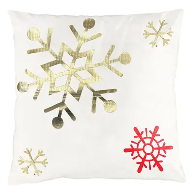 Tutumi Vánoční povlak na polštář Snowflake 45x45 cm bílý/zlatý