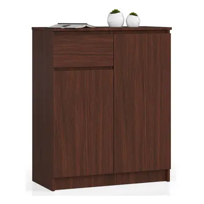 Ak furniture Komoda Kiara 80 cm 2 skříňky a 1 šuplík wenge