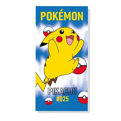 Faro Bavlněná osuška pro děti 70x140 cm POKEMON žlutá/modrá