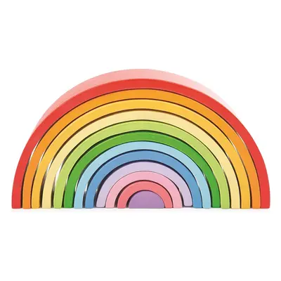 Bigjigs Toys Velká dřevěná skládací duha RAINBOW