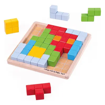 Bigjigs Toys Dřevěný hlavolam TETRIS