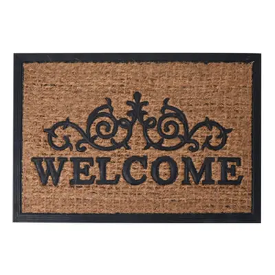 DekorStyle Kokosová rohožka VINTAGE WELCOME 60x40 cm hnědá