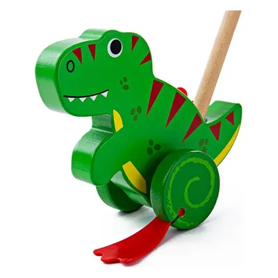 Bigjigs Toys Dřevěný jezdící dinosaurus T-REX zelený