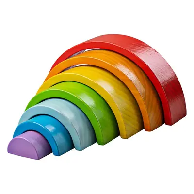 Bigjigs Toys Dřevěná skládací duha RAINBOW malá