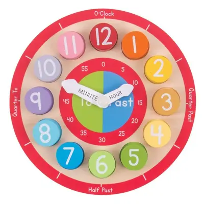 Bigjigs Toys Dřevěné edukativní hodiny CLOCK