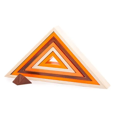 Bigjigs Toys Dřevěné skládací motorické trojúhelníky TRIANGLE I