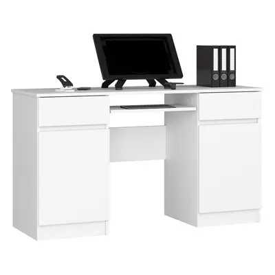 Ak furniture Psací stůl A5 135 cm bílý