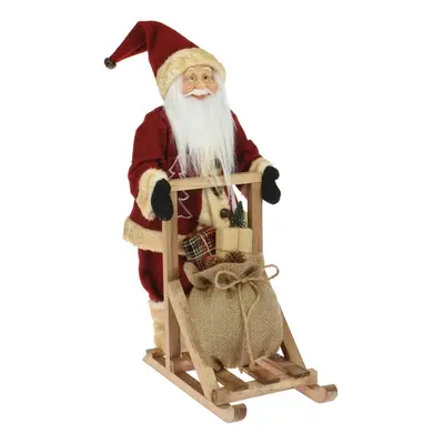 DekorStyle Vánoční figurka Santa Clause Mikolaj 45 cm červená