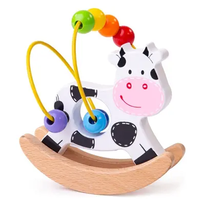 Bigjigs Toys Motorický labyrint houpačka COW