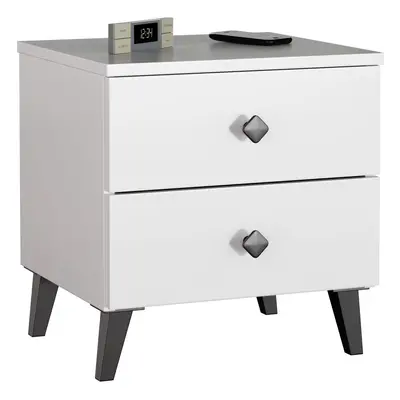 Ak furniture Noční stolek MOBI K-02 bílý/černý