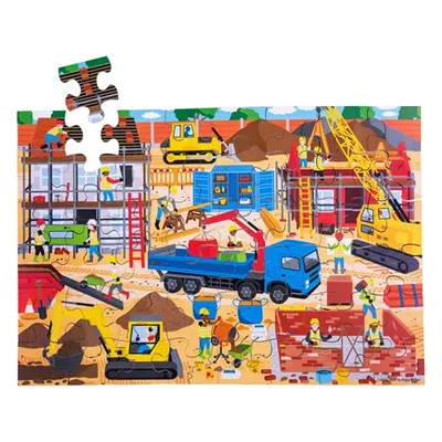 Bigjigs Toys Podlahové puzzle Staveniště 48 dílků vícebarevné