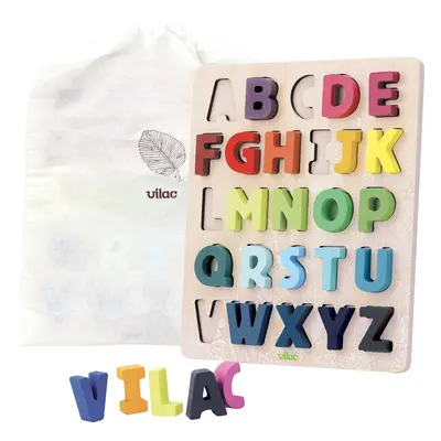 Vilac Vkládací puzzle abeceda ADRIEN vícebarevné