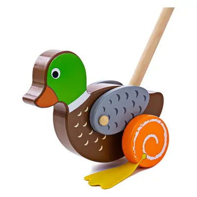 Bigjigs Toys Dřevěná jezdící kačenka DUCK