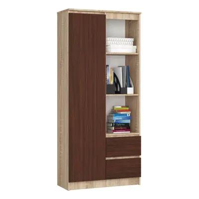 Ak furniture Skříň Rexa 80 cm dub sonoma/wenge