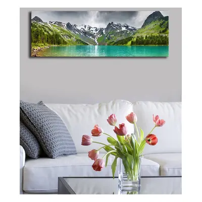 Wallity Obraz s LED osvětlením JEZERO V HORÁCH 5 30 x 90 cm