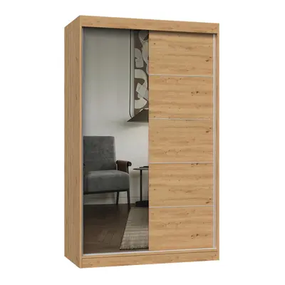 TP Living Šatní skříň se zrcadlem IGA 120 cm dub artisan