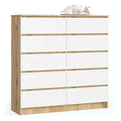 Ak furniture Komoda Kuba 120 cm dub artisan/bílá