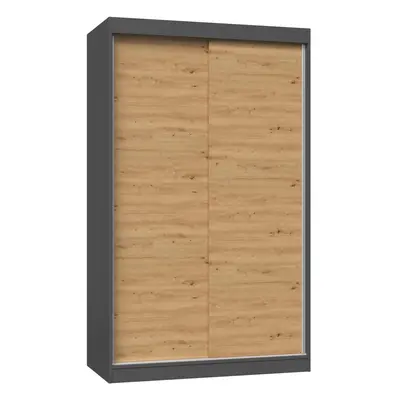 TP Living Šatní skříň IGA II 120 cm antracit/dub artisan