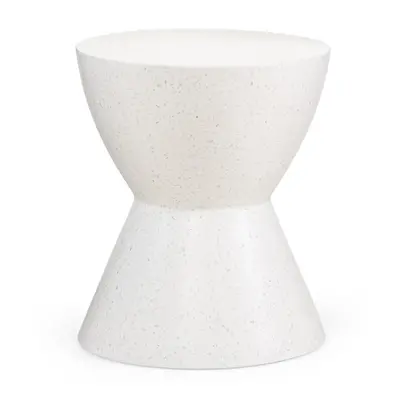 Hector Odkládací stolek Keva 38 cm beton/terrazzo bílý