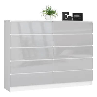 Ak furniture Komoda Rollo K 160,4 cm bílá/šedá