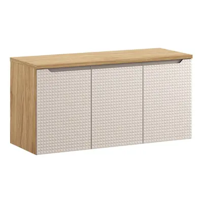 Comad Závěsná skříňka pod umyvadlo Luxor Beige I s deskou 120 cm béžová/dub olejovaný