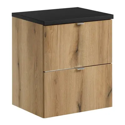 Comad Závěsná skříňka pod umyvadlo Nova Oak s deskou 50 cm dub coast evoke