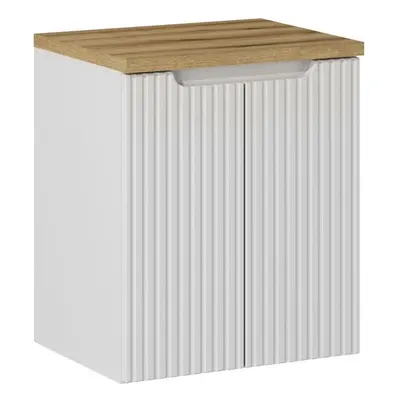 Comad Závěsná skříňka pod umyvadlo Nova White II s deskou 50 cm bílá/dub evoke