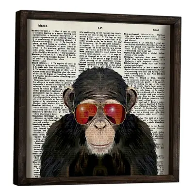 Wallity Nástěnný obraz Monkey 34x34 cm I