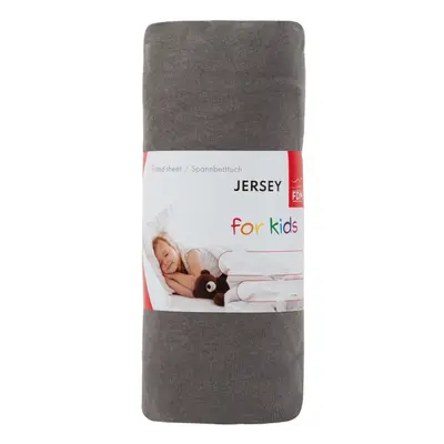 FDM Dětské jersey prostěradlo KIBI šedé, velikost 60x120