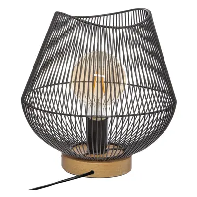 DekorStyle Drátěná stolní lampa Jena 28 cm černá