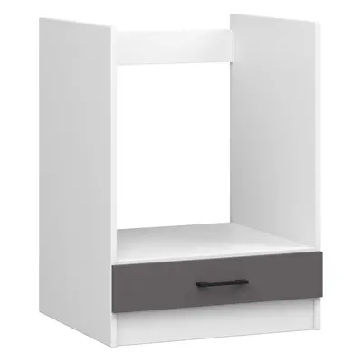 Ak furniture Kuchyňská skříňka pod troubu OLIVIE 60x82 cm matná bílá/matná grafitově šedá