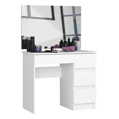 Ak furniture Kosmetický stolek se zrcadlem T-6 I 90x50 cm bílý pravý