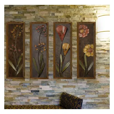 Hanah Home Sada obrazů Dark Flower 19x70 cm 4 ks