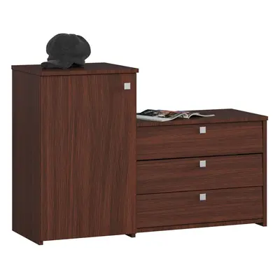 Ak furniture Botník s komodou S16 wenge