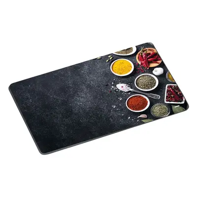 DekorStyle Skleněné krájecí prkénko SPICES 29,5x19 cm černé