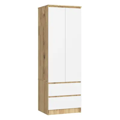 Ak furniture Šatní skříň STAR 60 cm dub artisan/bílá