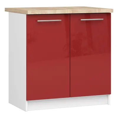 Ak furniture Kuchyňská skříňka Olivie S 80 cm 2D bílo-červená