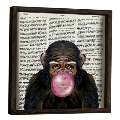 Wallity Nástěnný obraz Monkey 34x34 cm II