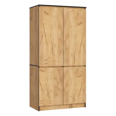 Ak furniture Šatní skříň CLP S90/4D dub craft