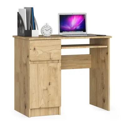 Ak furniture Psací stůl PIKSEL 90 cm dub artisan levý