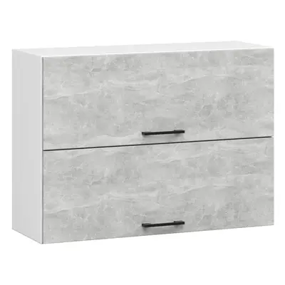 Ak furniture Závěsná kuchyňská skříňka OLIVIE 80x58 cm matná bílá/beton