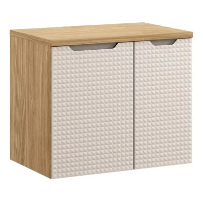 Comad Závěsná skříňka pod umyvadlo Luxor Beige s deskou 70 cm béžová/dub olejovaný