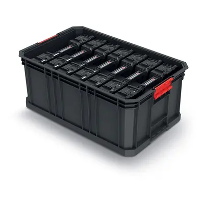 Prosperplast Dílenský box s organizéry 7 ks MODIXX 52 x 32,9 x 21 cm černo-červený