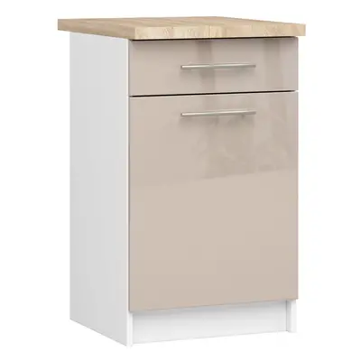 Ak furniture Kuchyňská skříňka Olivie S 50 cm 1D 1S bílá/cappuccino